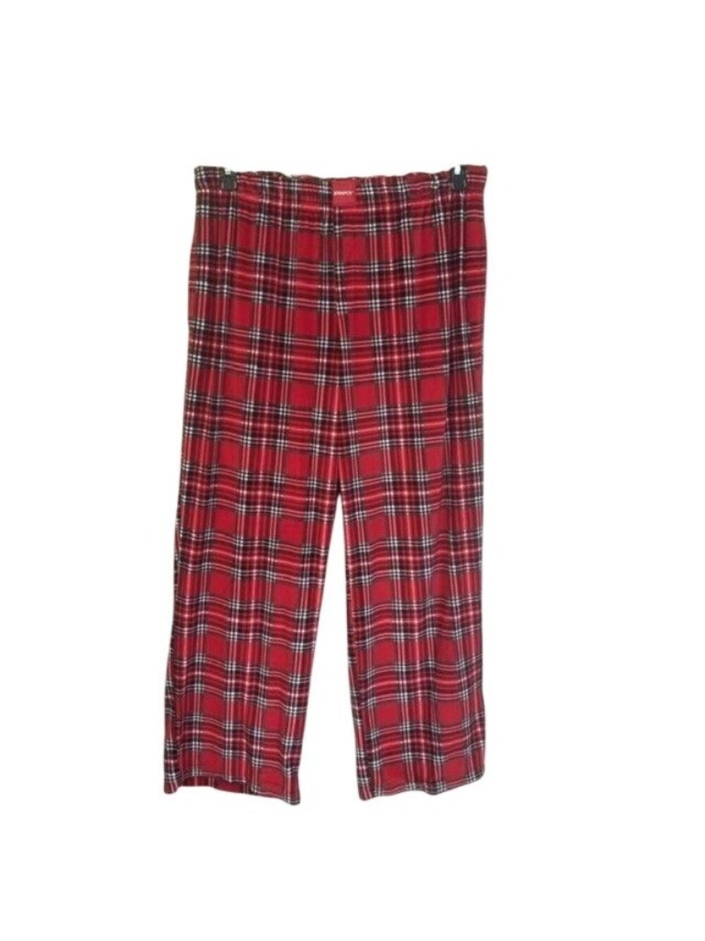 Plaid Sleep Pants Joyspun M 8/10 Red Plaid Soft Comfy Cozy Warm Fleece Wide leg